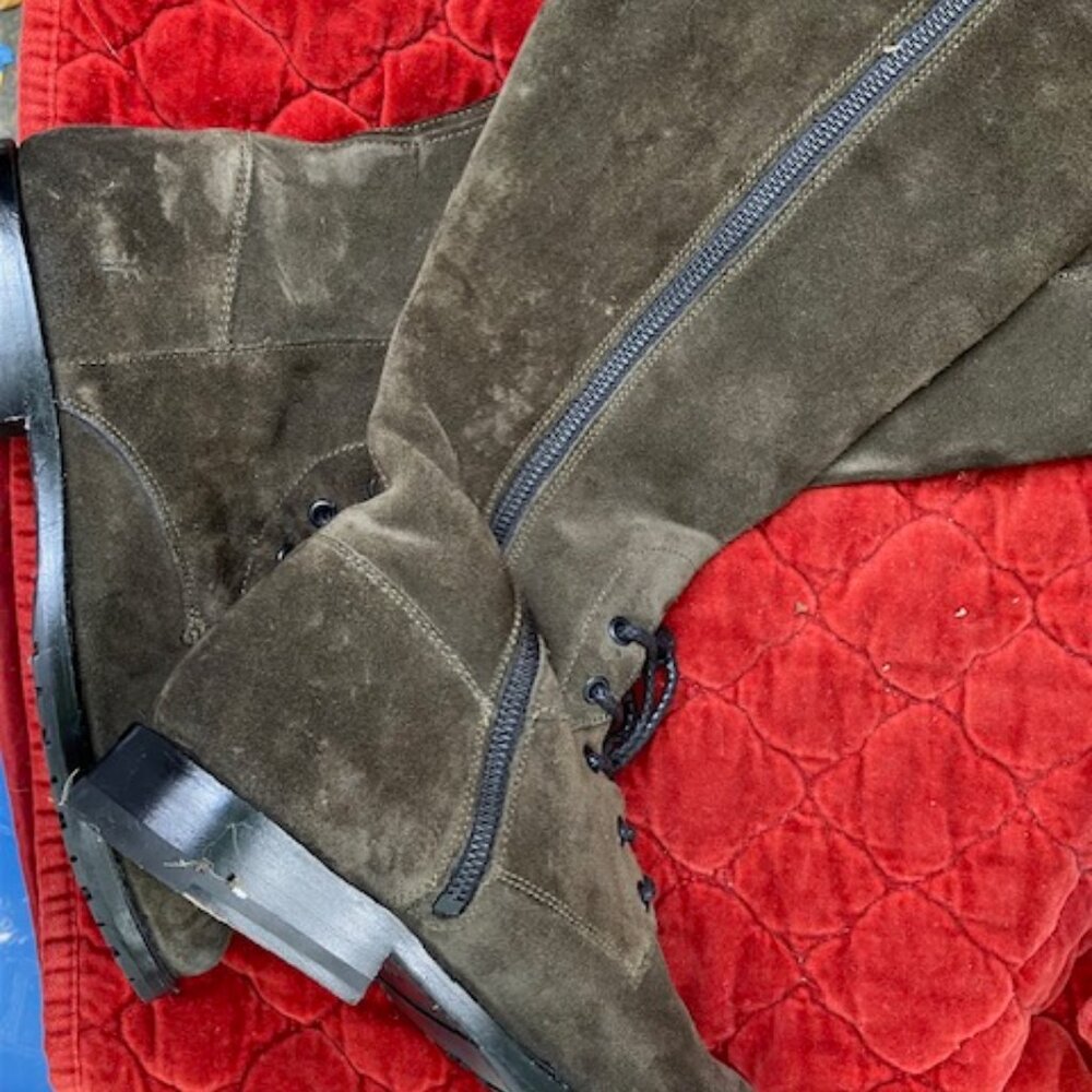 Frye Green Suede Boots